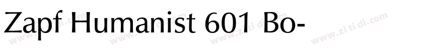 Zapf Humanist 601 Bo字体转换